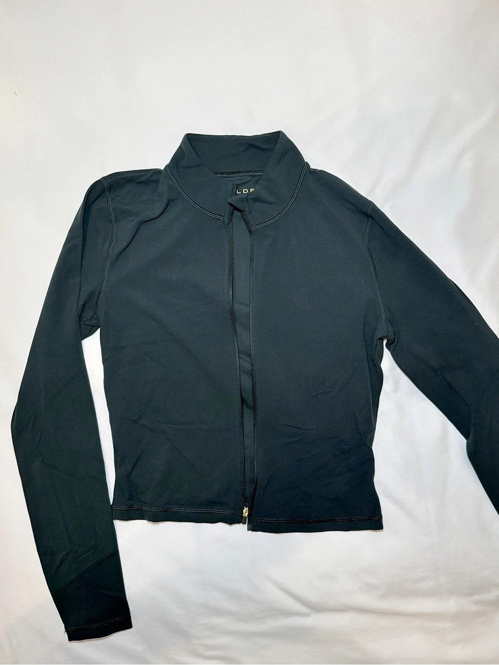 Aritzia Butter Mock Neck Zip green Jacket
